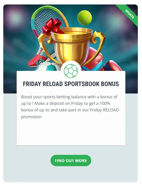22Bet Kenya Friday reload bonus Screenshot